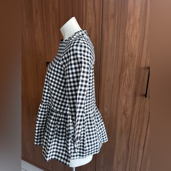 Victoria Beckham for Target gingham shirt w/ peplum hem. Size S - Picture 6 of 11